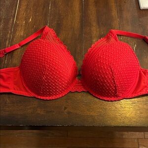 Red Lace Push-Up Bra